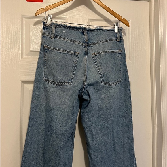 Mango Classic Blue Women's Frayed Jeans - Picture 10 of 11